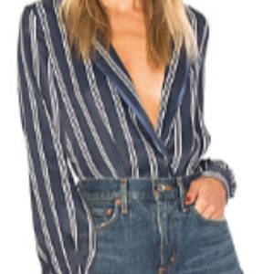 L'ACADAMIE MARIN BODYSUIT IN NAVY STRIPE